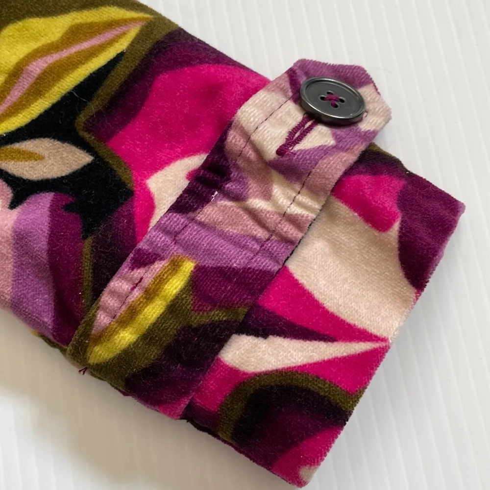 Missoni purple, pink green & black brushed cotton pea coat.  Size 18-24 months